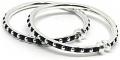 925 Sterling Silver New Born / Toddler Kids Black Beads Kada - Style#12